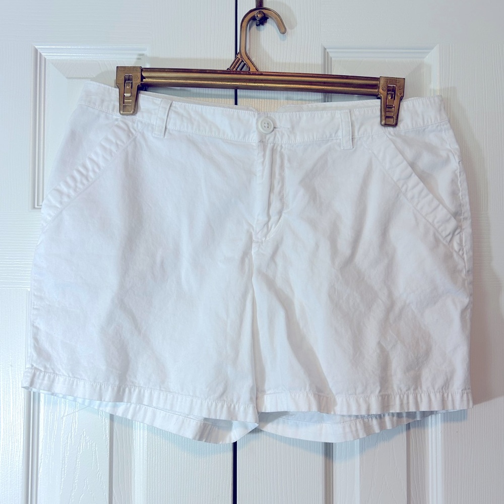 Columbia Shorts Women Cotton White Pockets Relaxed Fit Plus Size 14